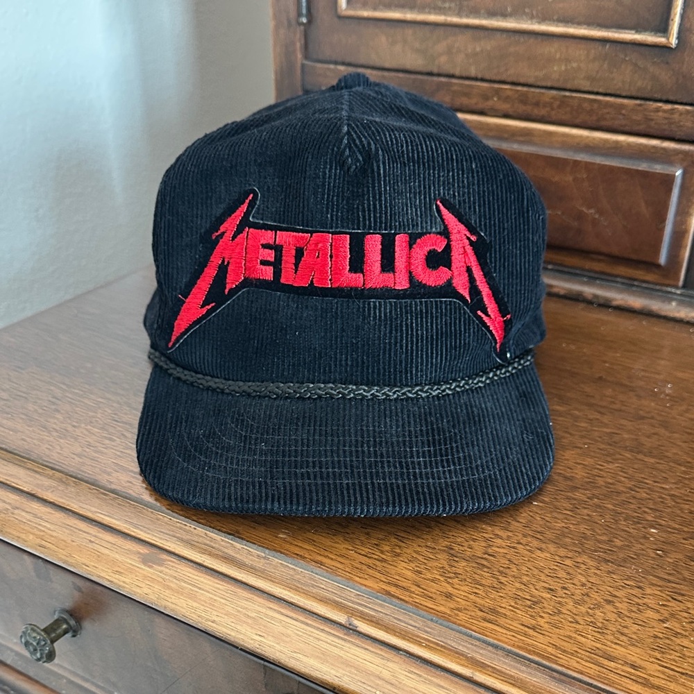 Metallica Black Corduroy Cap Vintage
